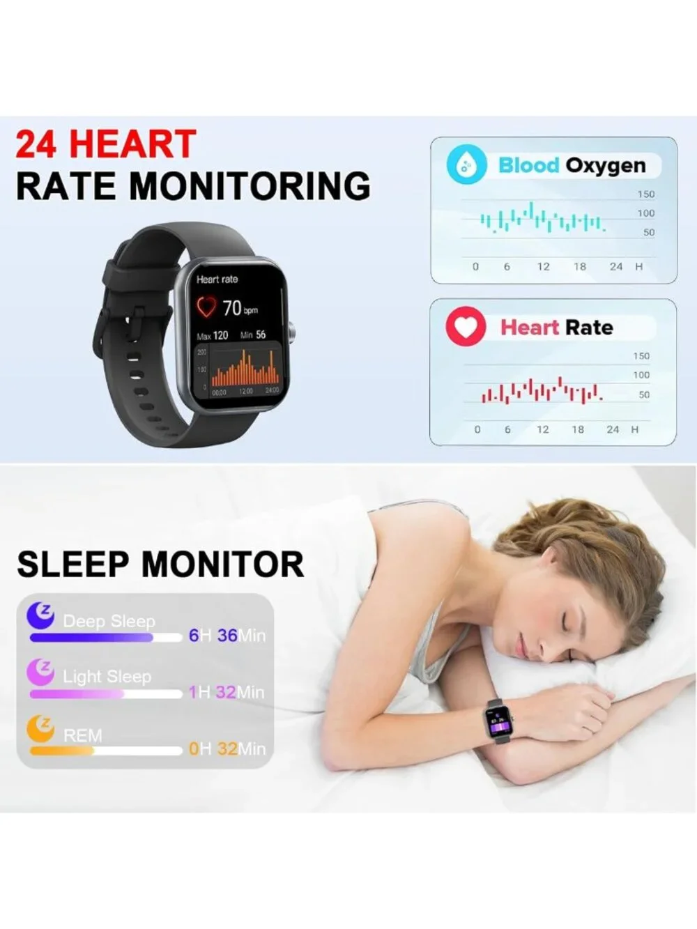 HD Smart Watch for Men & Women - Make/Receive Calls, 1.96” Touchscreen, 2026